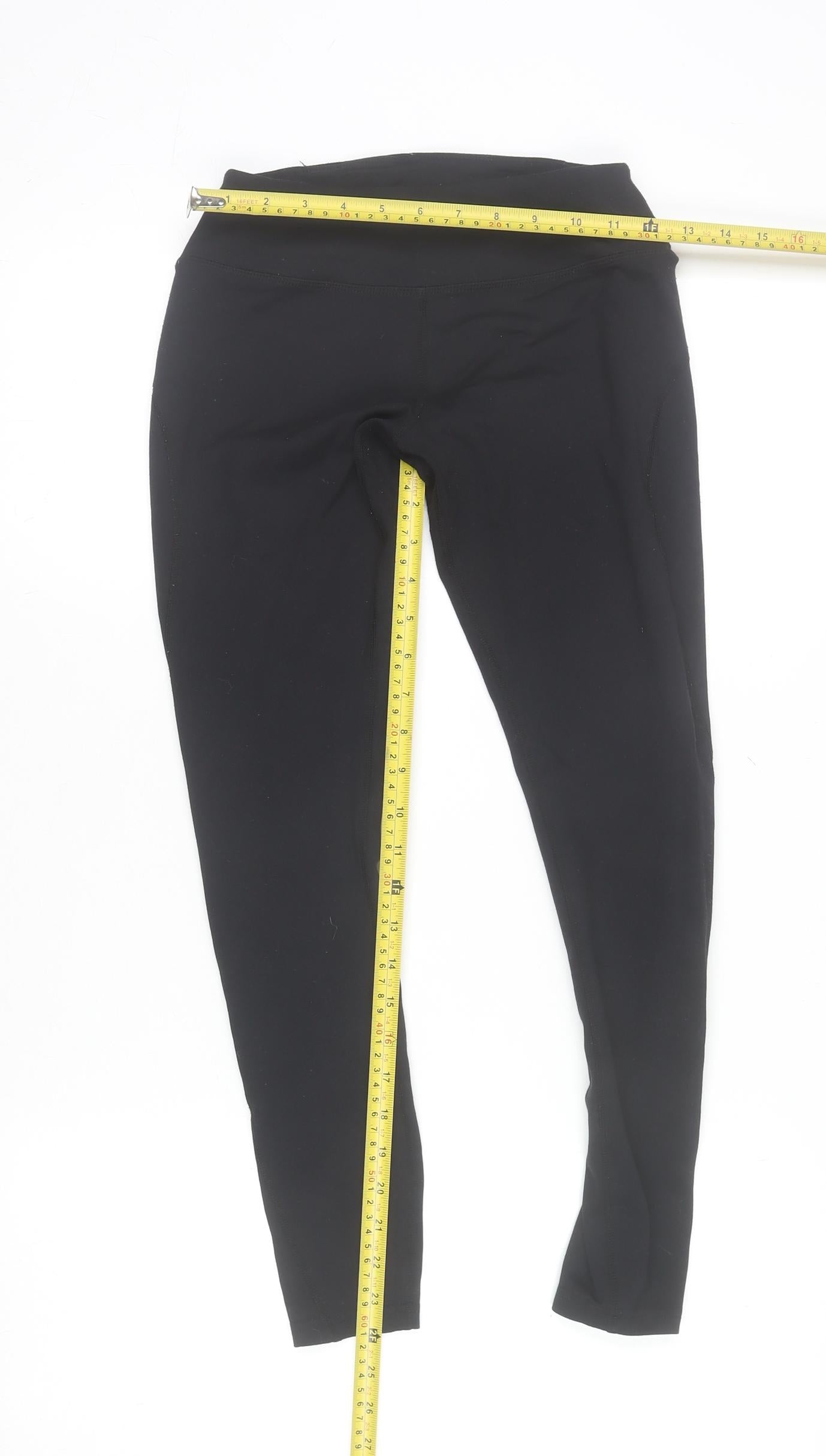MP Women's Black Stretch Nylon Gym Leggings Size S