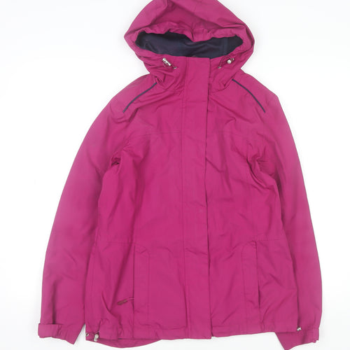Ozark Trail Womens Pink Waterproof Hooded Rain Jacket Size 10