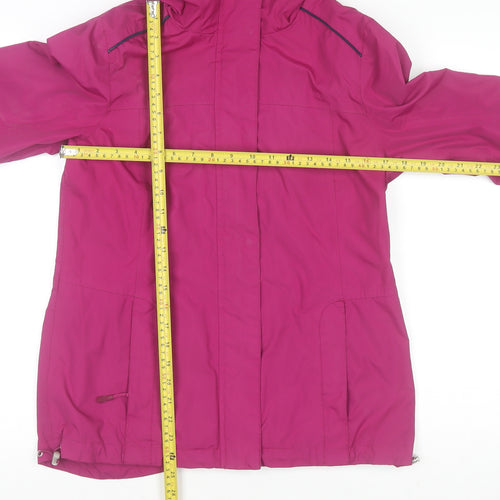 Ozark Trail Womens Pink Waterproof Hooded Rain Jacket Size 10