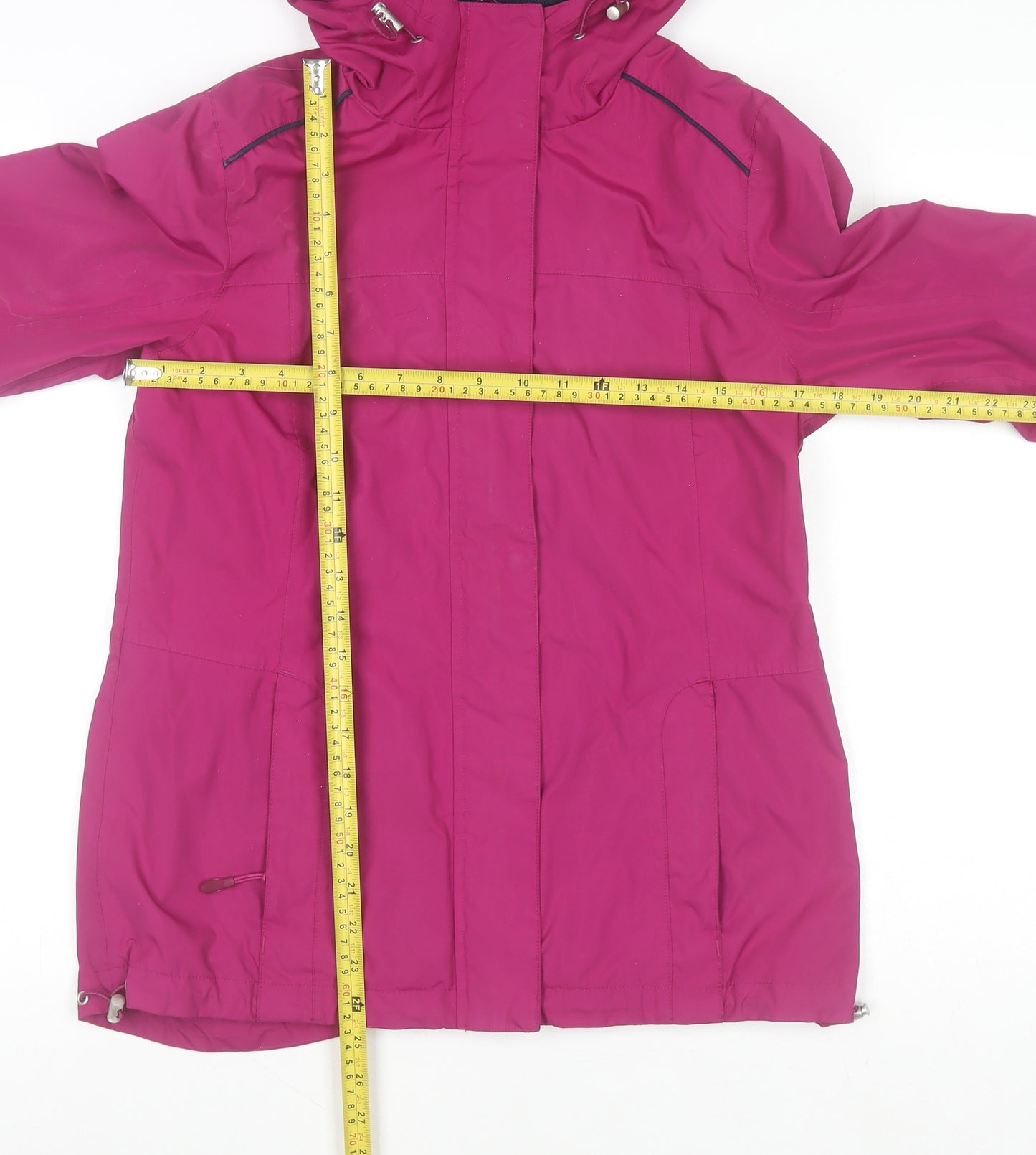 Ozark Trail Womens Pink Waterproof Hooded Rain Jacket Size 10