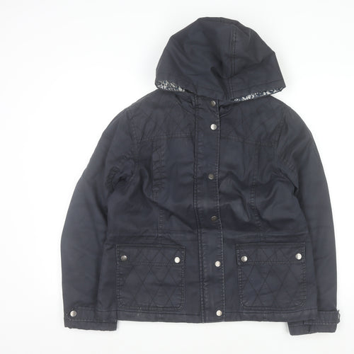 Dorothy Perkins Women's Black Quilted Hooded Jacket Size 14