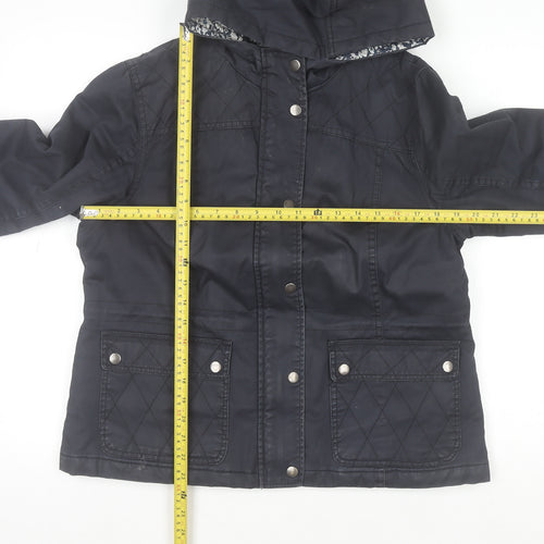 Dorothy Perkins Women's Black Quilted Hooded Jacket Size 14
