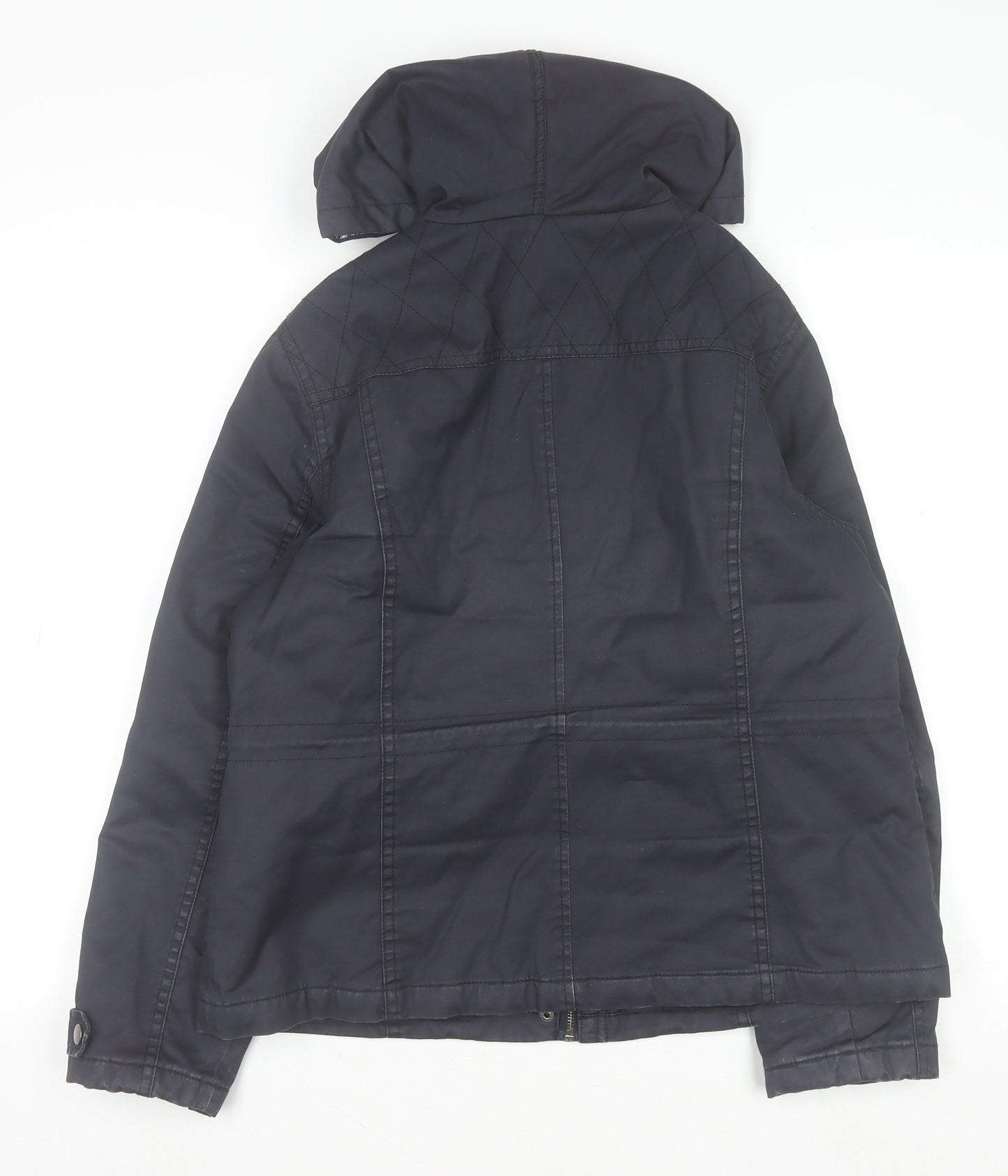 Dorothy Perkins Women's Black Quilted Hooded Jacket Size 14