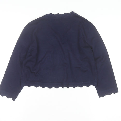 Kancy Kole Women's Blue V-Neck Knit Cardigan Size S