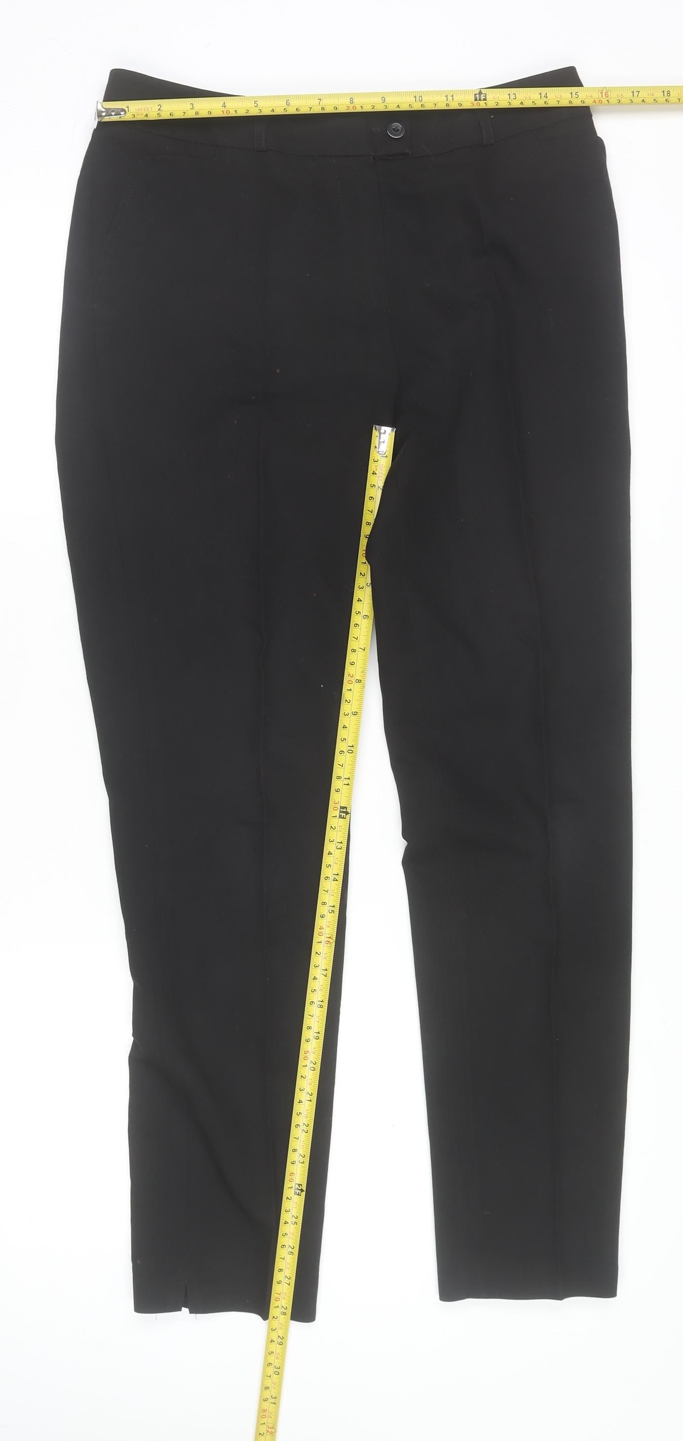 Lerros Women's Black Straight Trousers Size 10 Regular Fit