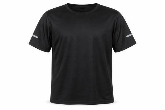 S.K-FS Men's Black 2XL Athletic Fit Moisture Wicking Running T-Shirt