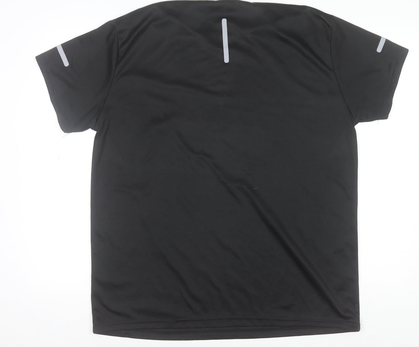 S.K-FS Men's Black 2XL Athletic Fit Moisture Wicking Running T-Shirt