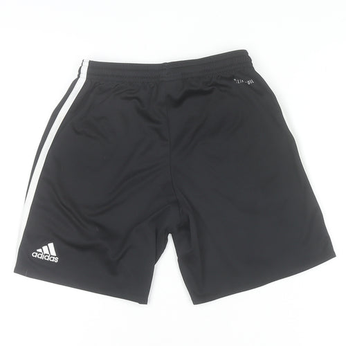 Adidas Boys Black Manchester United Athletic Football Shorts 9-10 Years