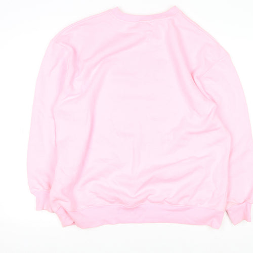Savida Women Pink Graphic Print Pullover Sweatshirt Size 12