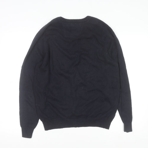 DG'S Drifter Men's Black M V-Neck Cotton Blend Jumper
