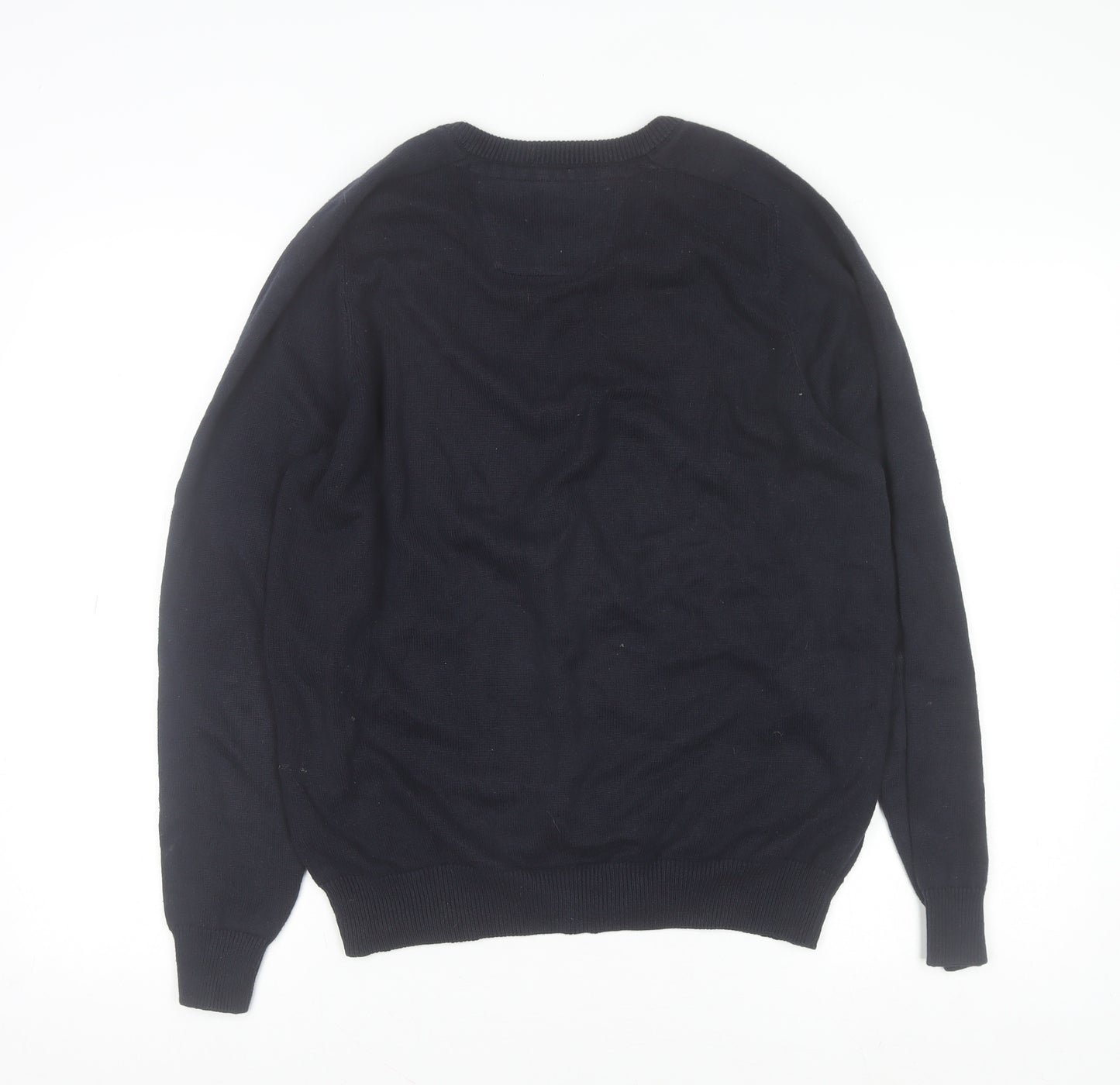 DG'S Drifter Men's Black M V-Neck Cotton Blend Jumper