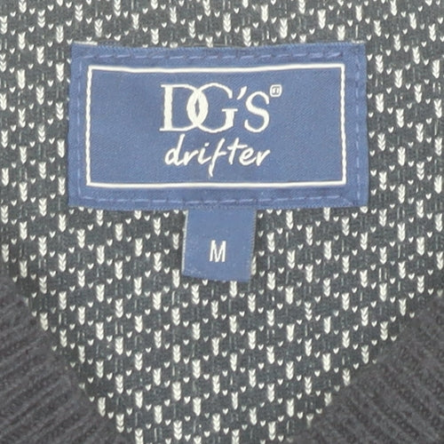 DG'S Drifter Men's Black M V-Neck Cotton Blend Jumper