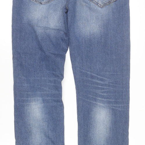 Studio Men's Blue Regular Fit Straight Leg Denim Jeans 32R