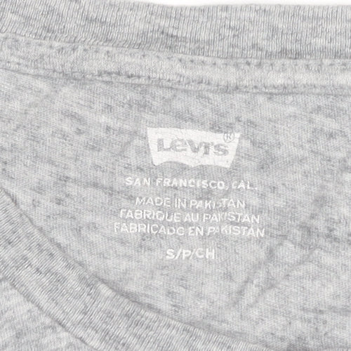 Levi's Womens Grey Logo T-Shirt Small Short Sleeve Crew Neck