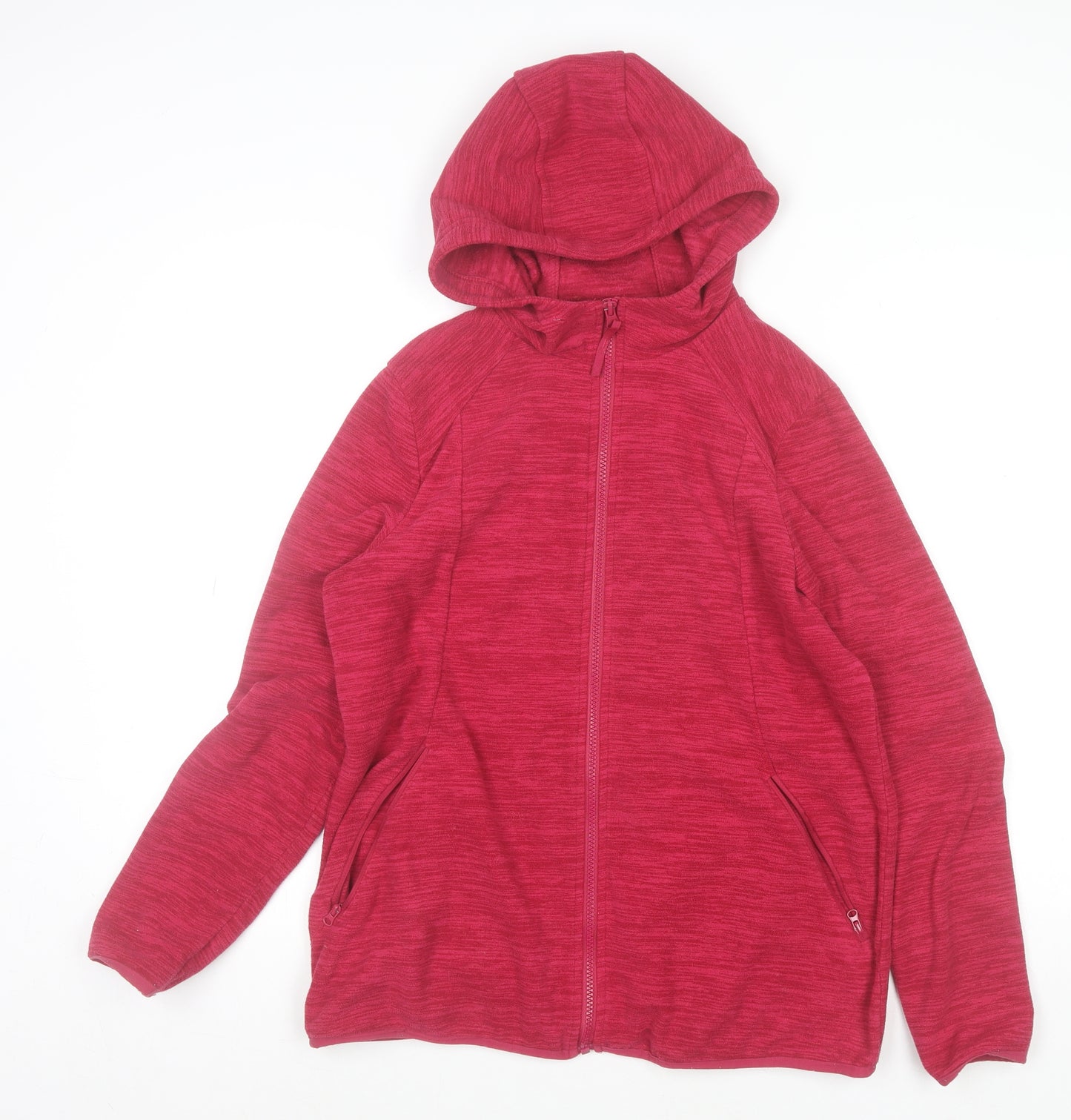 Dunnes Stores Womens Red Full Zip Hooded Sweatshirt Size 12