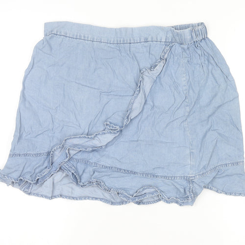 Dunnes Stores Women’s Blue Lyocell A-Line Short Skirt Size 14