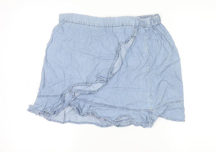 Dunnes Stores Women’s Blue Lyocell A-Line Short Skirt Size 14