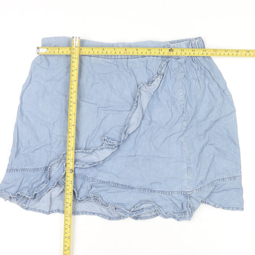 Dunnes Stores Women’s Blue Lyocell A-Line Short Skirt Size 14