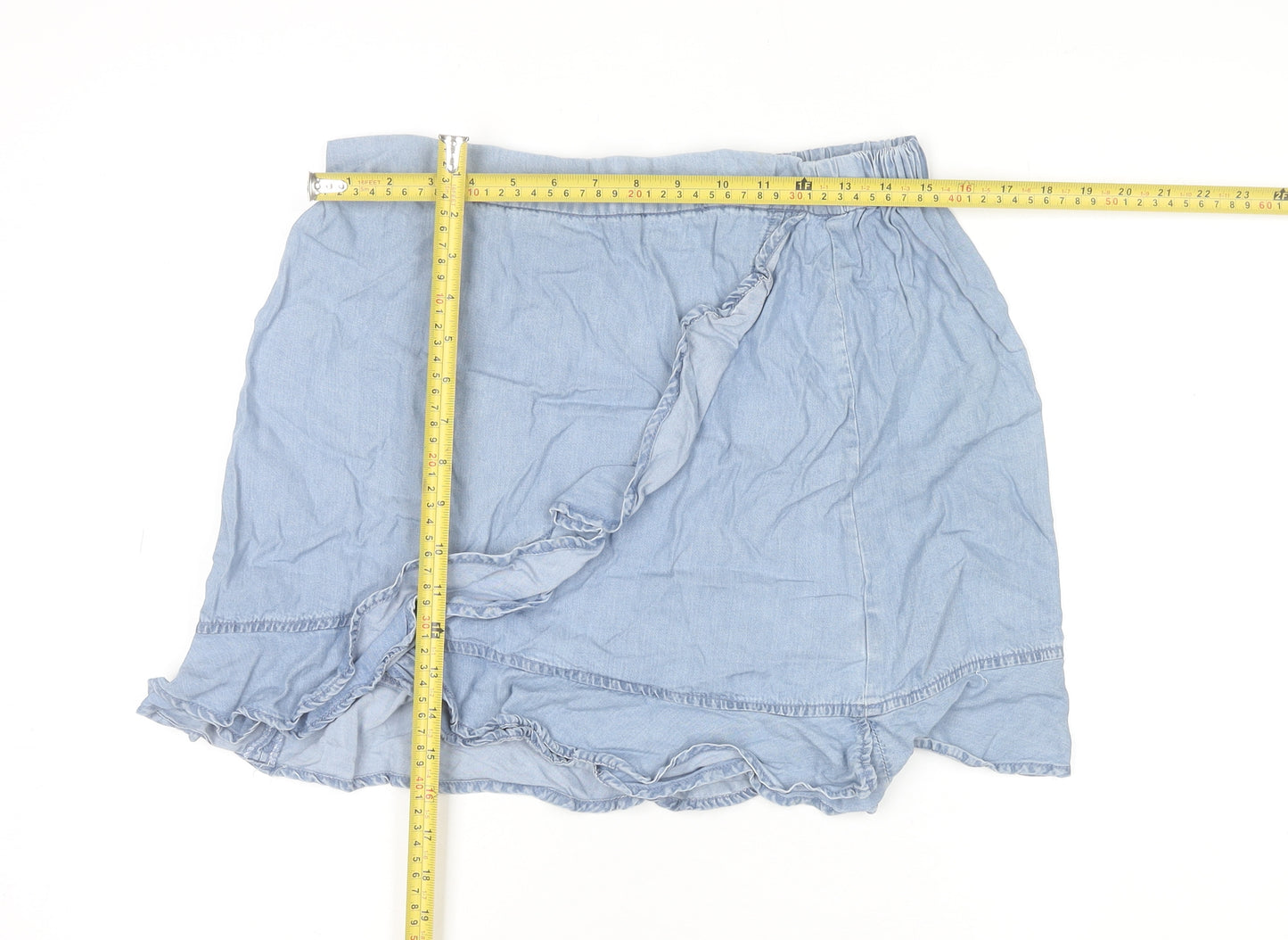 Dunnes Stores Women’s Blue Lyocell A-Line Short Skirt Size 14