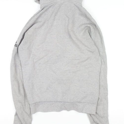 Adidas Men's Grey Full Zip Hoodie XS Regular Fit
