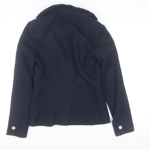 Dunnes Stores Women's Navy Blue Blazer Size 10 Classic Tailored Jacket
