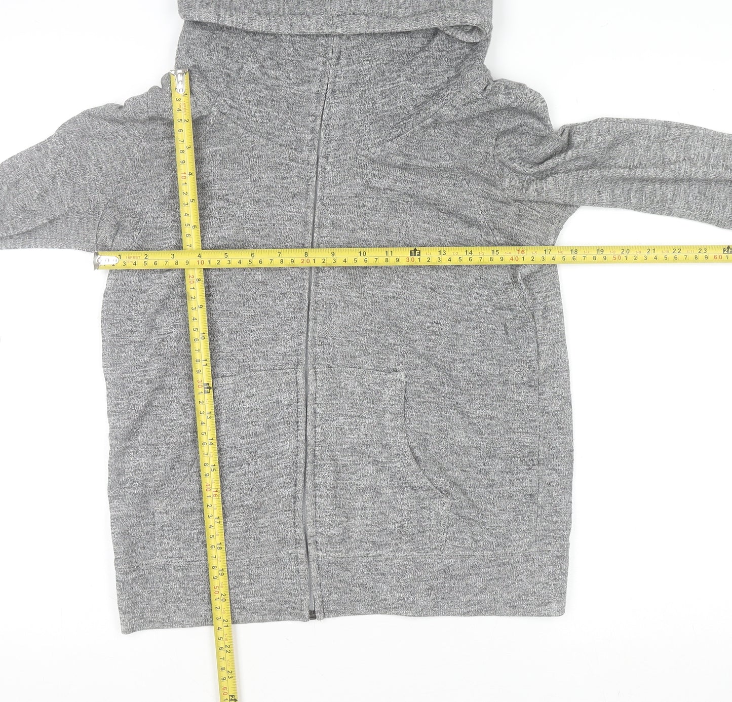 Atmosphere Women Grey Full Zip Hoodie Size 14 Polyester Cotton Blend