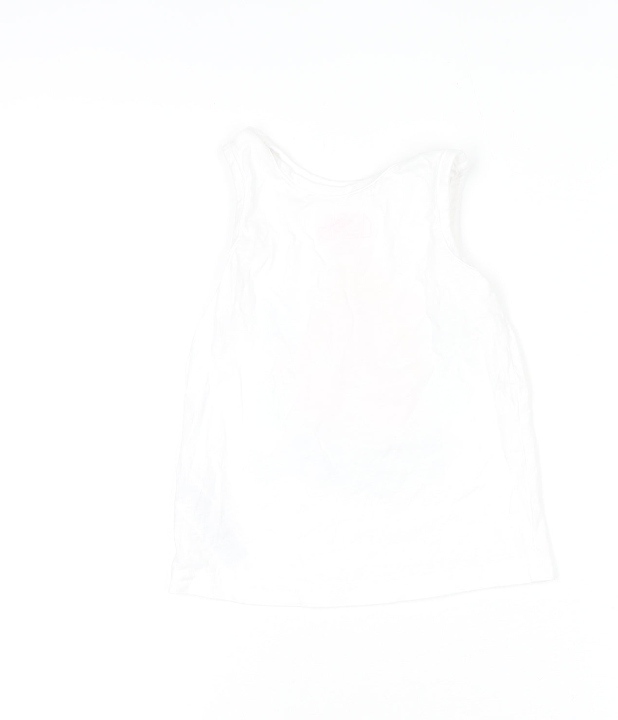 Primark Girls White Fun in the Sun Tank Top 3-4 Years Summer Jersey