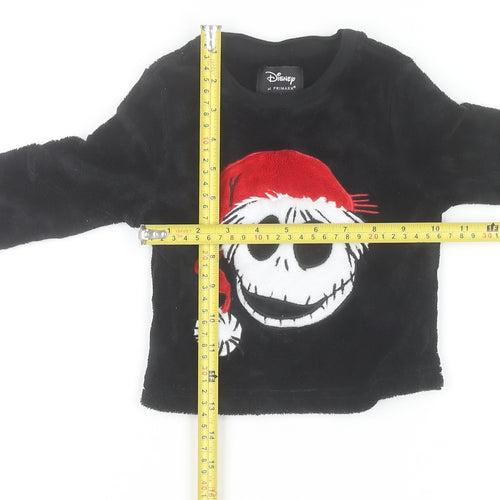 Disney at Primark Unisex Baby Black Fleece Jack Skellington Christmas Jumper 18-24 Months