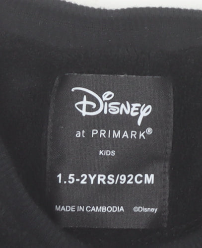 Disney at Primark Unisex Baby Black Fleece Jack Skellington Christmas Jumper 18-24 Months