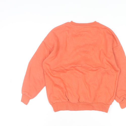 F&F Girls Orange Graphic Pullover Sweatshirt 6-7 Years Always Cool To Be Kind