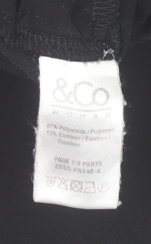 &Co Woman Black XS Slim Ankle Tapered Trousers for Women