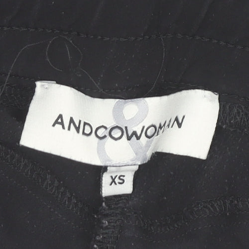 &Co Woman Black XS Slim Ankle Tapered Trousers for Women
