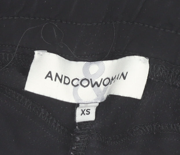 &Co Woman Black XS Slim Ankle Tapered Trousers for Women
