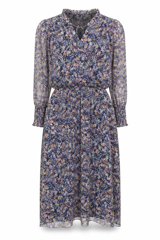 Gallery Women's Multicoloured Floral Midi Wrap Dress UK 10