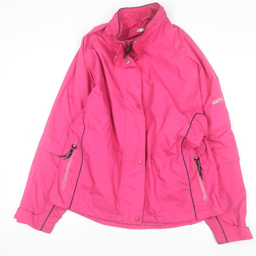 Kartel Women Pink Waterproof Rain Coat Jacket Size 16 XL Lined