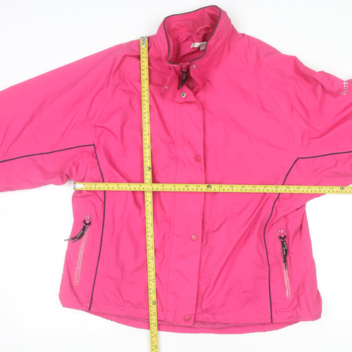 Kartel Women Pink Waterproof Rain Coat Jacket Size 16 XL Lined