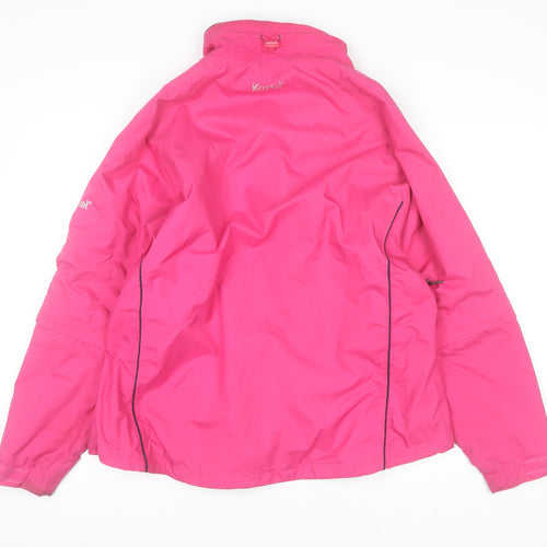 Kartel Women Pink Waterproof Rain Coat Jacket Size 16 XL Lined