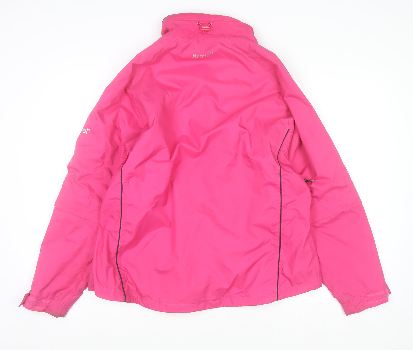 Kartel Women Pink Waterproof Rain Coat Jacket Size 16 XL Lined