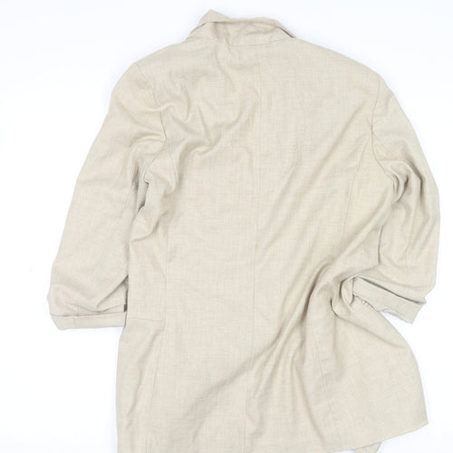 ONLY Women Beige Tailored Blazer Size 10 Slim Fit 3/4 Sleeve