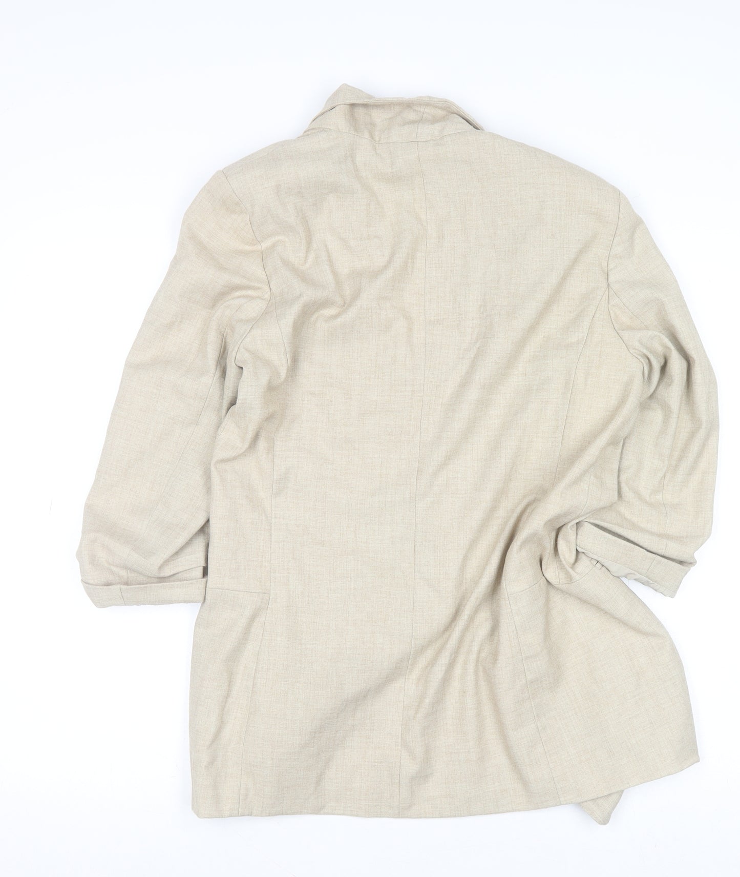ONLY Women Beige Tailored Blazer Size 10 Slim Fit 3/4 Sleeve