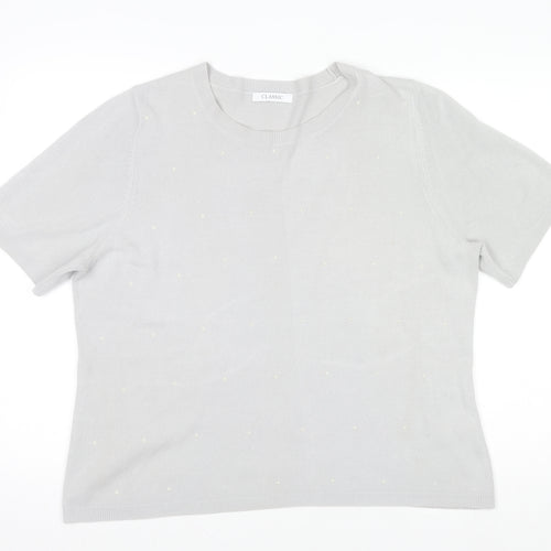 Marks and Spencer Women’s Grey Short Sleeve Knit Top Size 18
