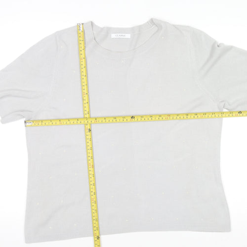 Marks and Spencer Women’s Grey Short Sleeve Knit Top Size 18