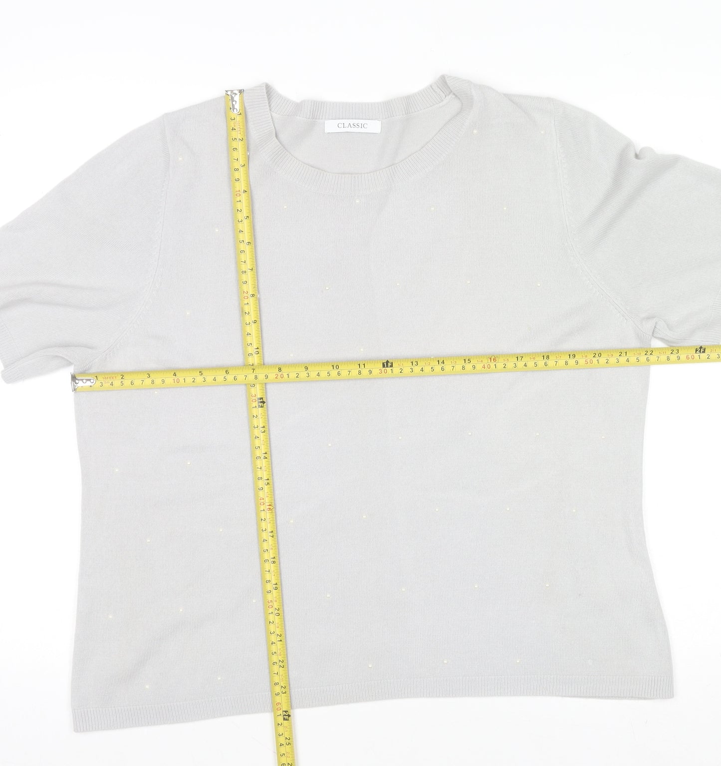 Marks and Spencer Women’s Grey Short Sleeve Knit Top Size 18