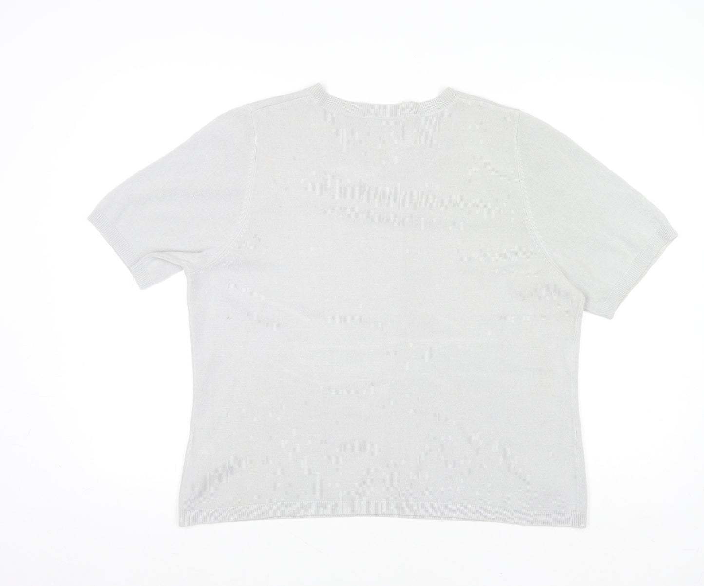 Marks and Spencer Women’s Grey Short Sleeve Knit Top Size 18