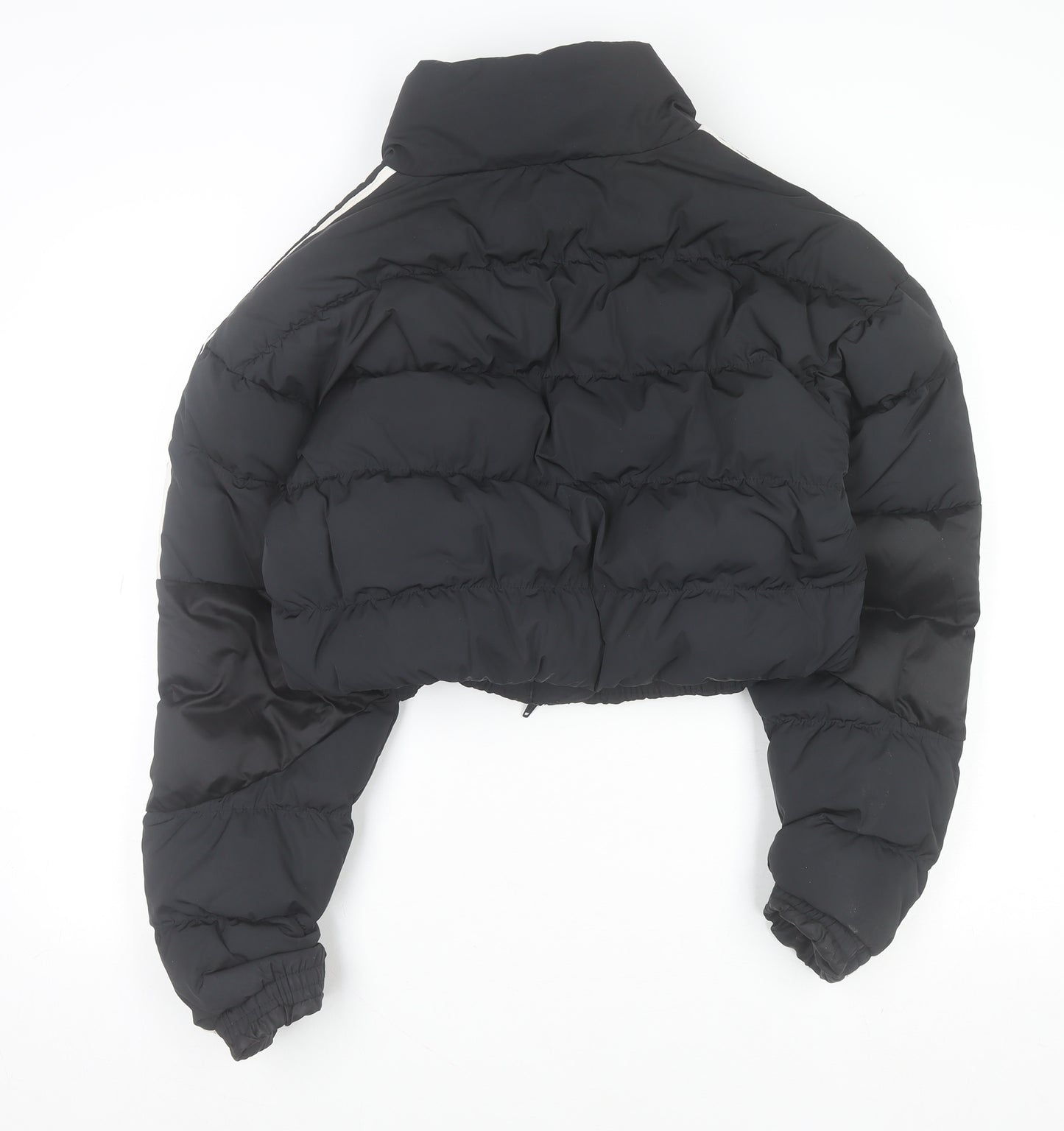Adidas Women's Black Cropped Puffer Jacket Size 12