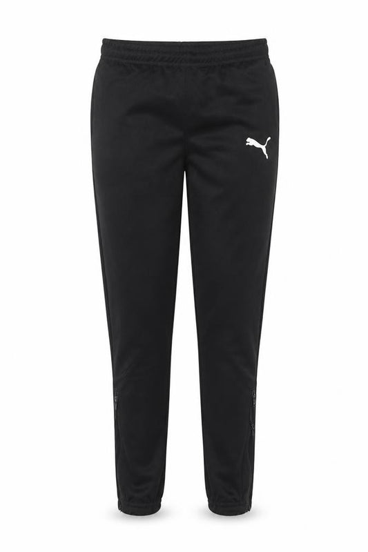 Front view of Puma boys’ black 7-8 years track pants drycell sports joggers