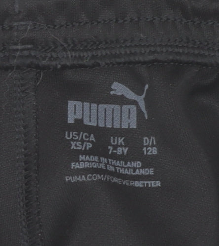 Puma Boys Black 7-8 Years Track Pants DryCell Sports Joggers