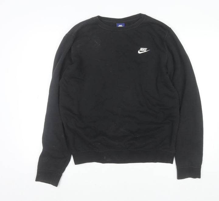 Nike Men's Black Crew Neck Pullover Sweatshirt Size S Regular Fit
