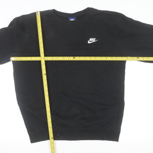 Nike Men's Black Crew Neck Pullover Sweatshirt Size S Regular Fit