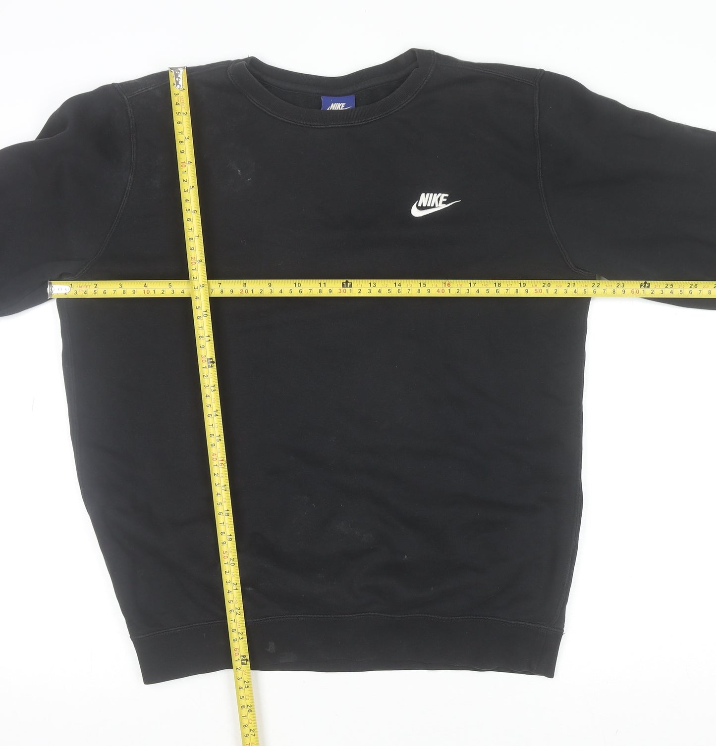 Nike Men's Black Crew Neck Pullover Sweatshirt Size S Regular Fit